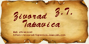 Živorad Tapavica vizit kartica